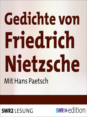 cover image of Gedichte von Friedrich Nietzsche